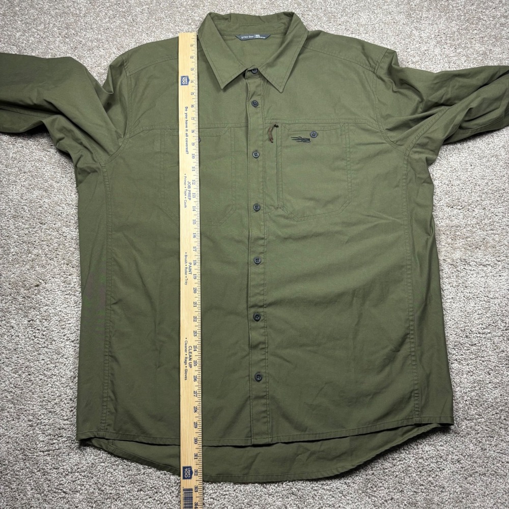 Sitka Gear Harvester Shirt Mens XXL Olive Green Long Sleeve Button Up Stretch - Picture 5 of 8
